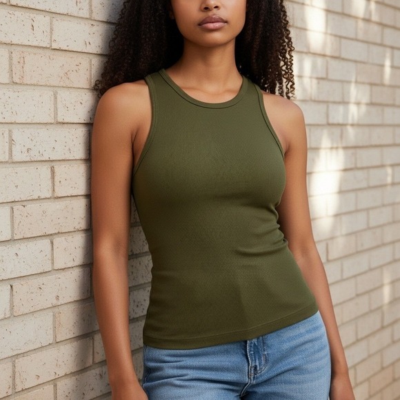 YoungLA Olive Green Women's Tank Top - Picture 2 of 5